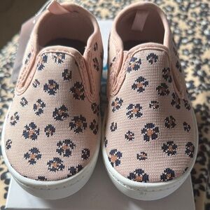 Carter's Pink Floral/Leopard print Toddler Slip-Ons